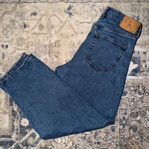 Calvin Klein WOMENS Blue Barrel Jeans
